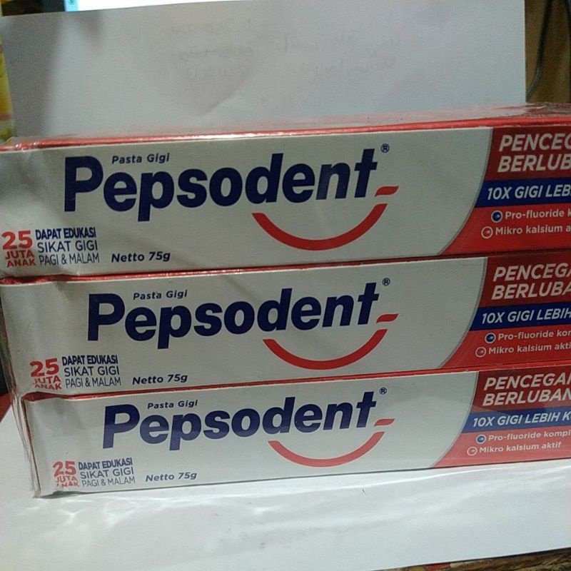 Pasta gigi Pepsodent sedang 75gr paket 5pcs