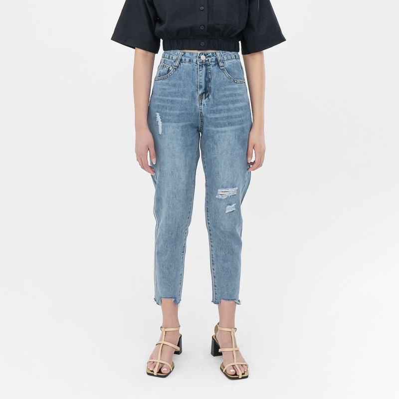 VIERLIN - Jeans 63 - HIGH WAIST JEANS BOYFRIEND IMPORT WANITA