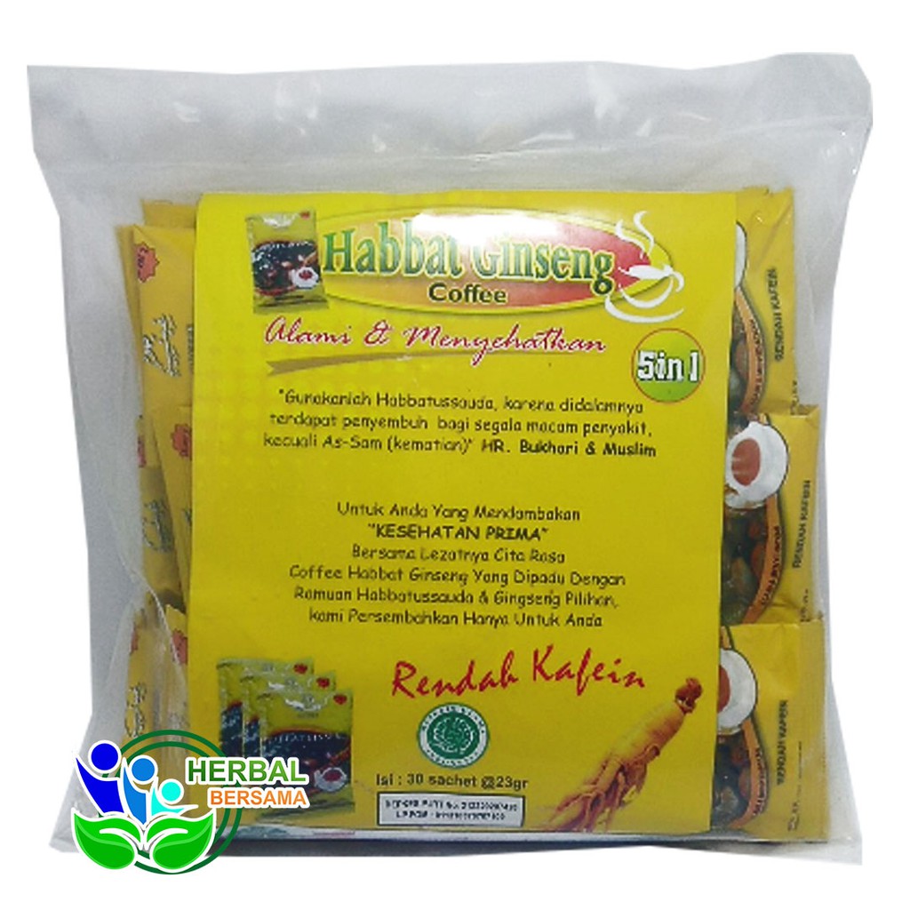 

PAKET Kopi 5 in 1 Habbat Gingseng Coffee El-iman ORIGINAL (30 Sachet)