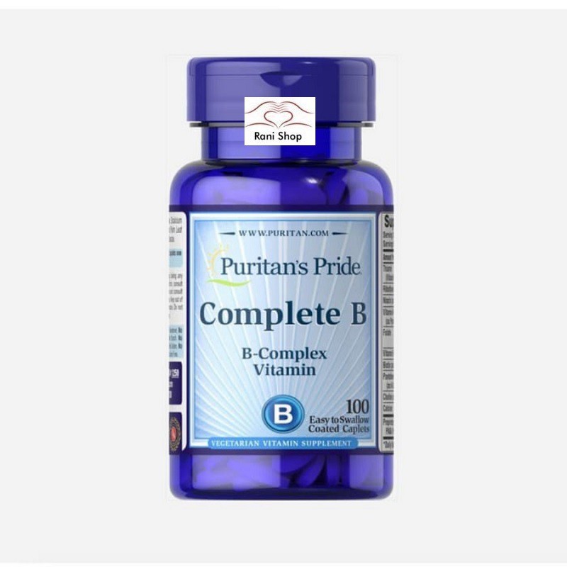 Puritan's Pride Complete B 100 Caplets Vitamin Energi Puritan Kompleks Vit Puritans Complex