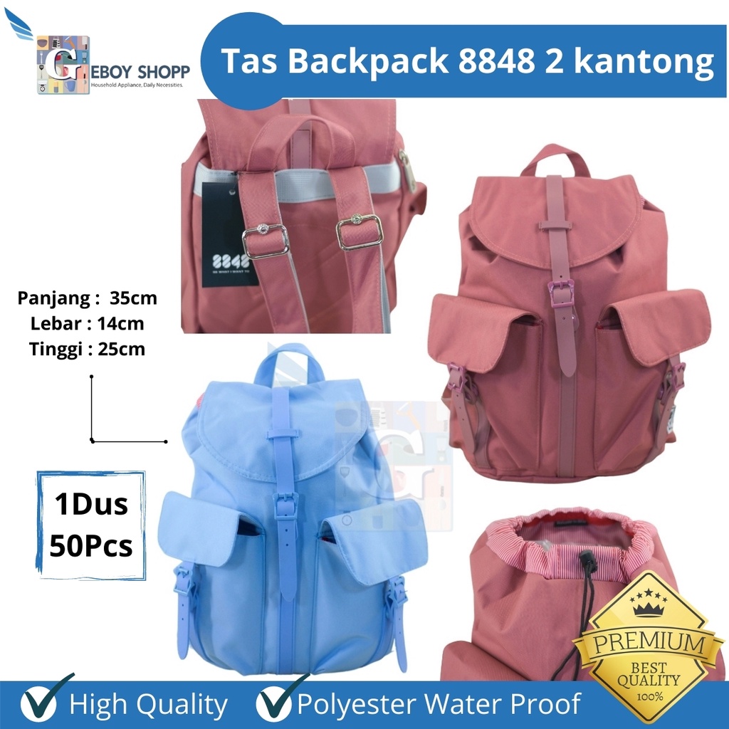 Tas Ransel Backpack 2 Kantong 8848 Original