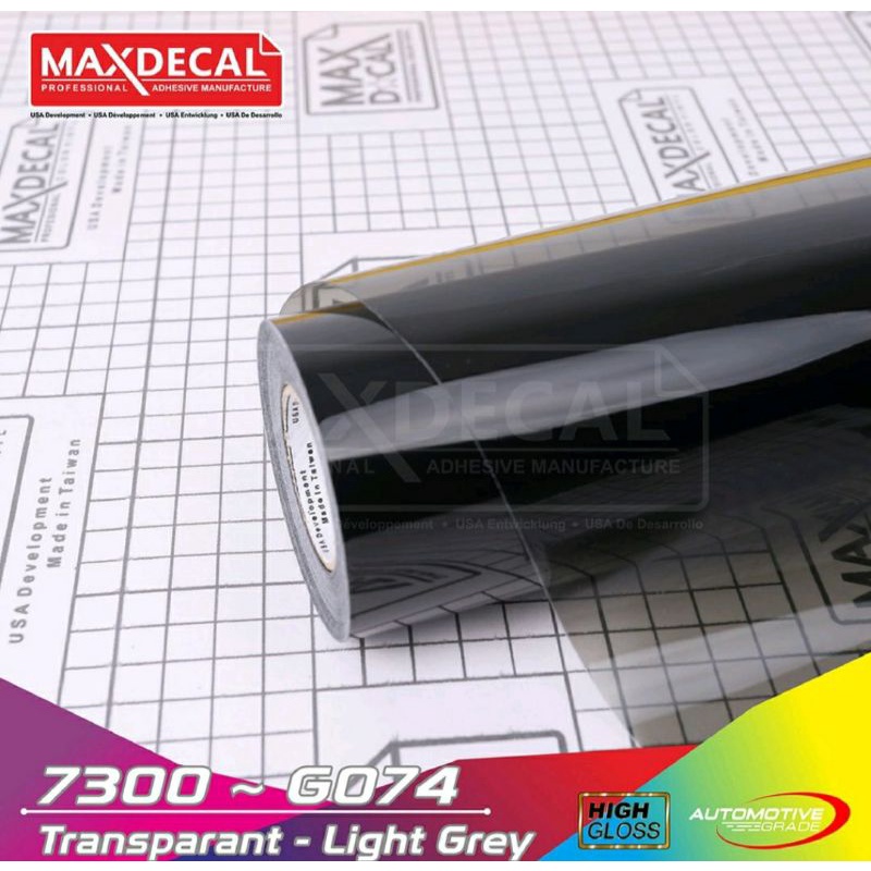 Skotlet hitam transparan light grey maxdecal