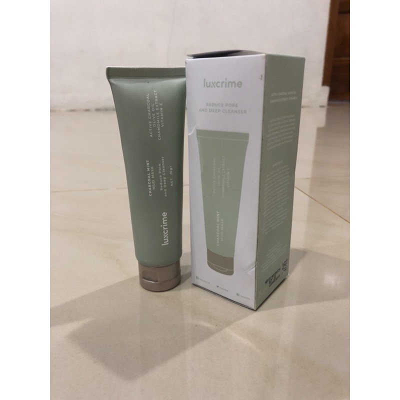 LUXCRIME CHARCOAL MINT MUD MASK [preloved]