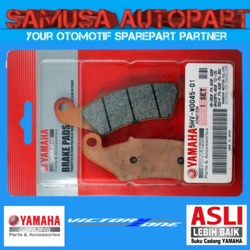 BRAKEPAD KIT / KAMPAS REM DEPAN YZ125 , YZ250F ORIGINAL / 5MV-W0045-01