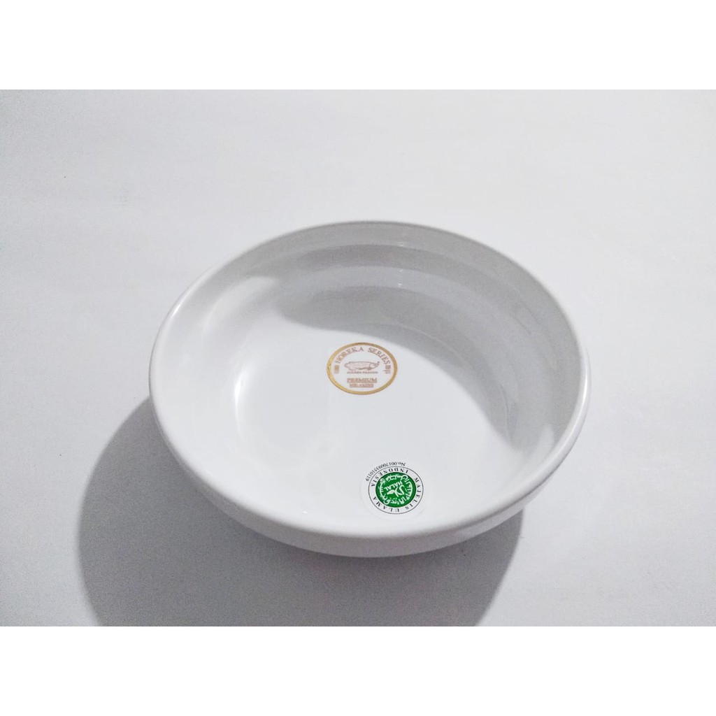W7206 mangkok MELAMIN horeka GOLDEN DRAGON - MANGKOK PUDING PUTIH 6 inch