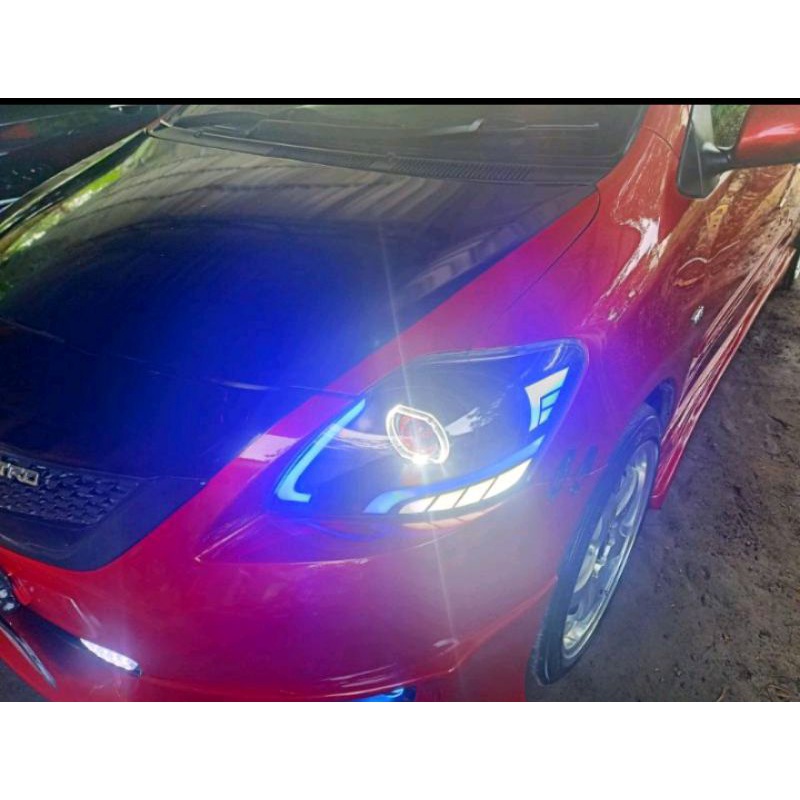lampu vios gen2 custom headlamp proji lazy eyes