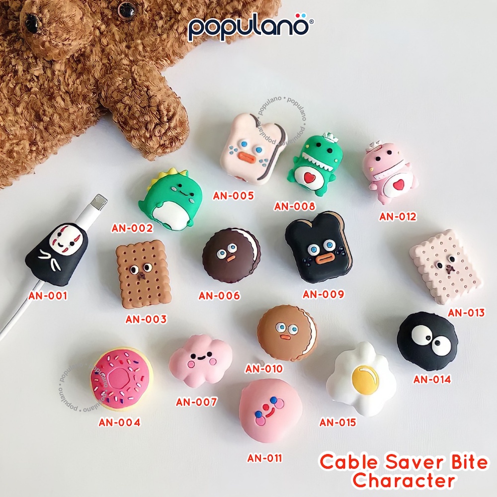 Cable Bite Karakter Cable Saver Character Pelindung Ujung Kabel Hp