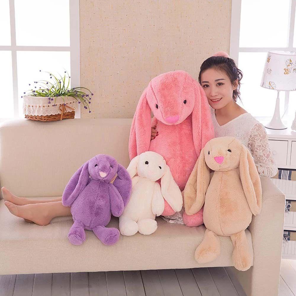 Nickolas1 Kelinci Bertelinga Panjang Boneka Mewah Kenyamanan Kartun Pink Anak Hadiah Anak Boneka Kelinci Hewan Boneka Mainan