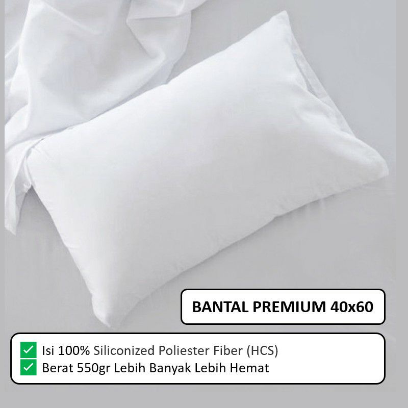 Bantal Tidur Full isian Silikon Ukuran 40x60