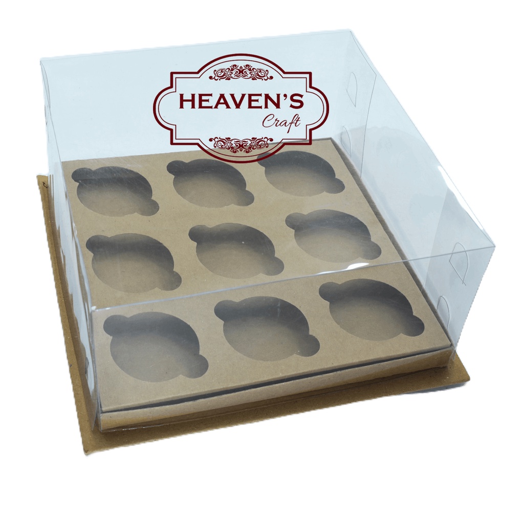 Box cupcake isi 9 kraft