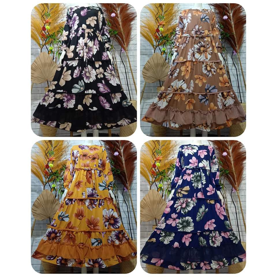 LANGSUNG KIRIM gamis bangkok susun pelit / gamis bangkok monalisa