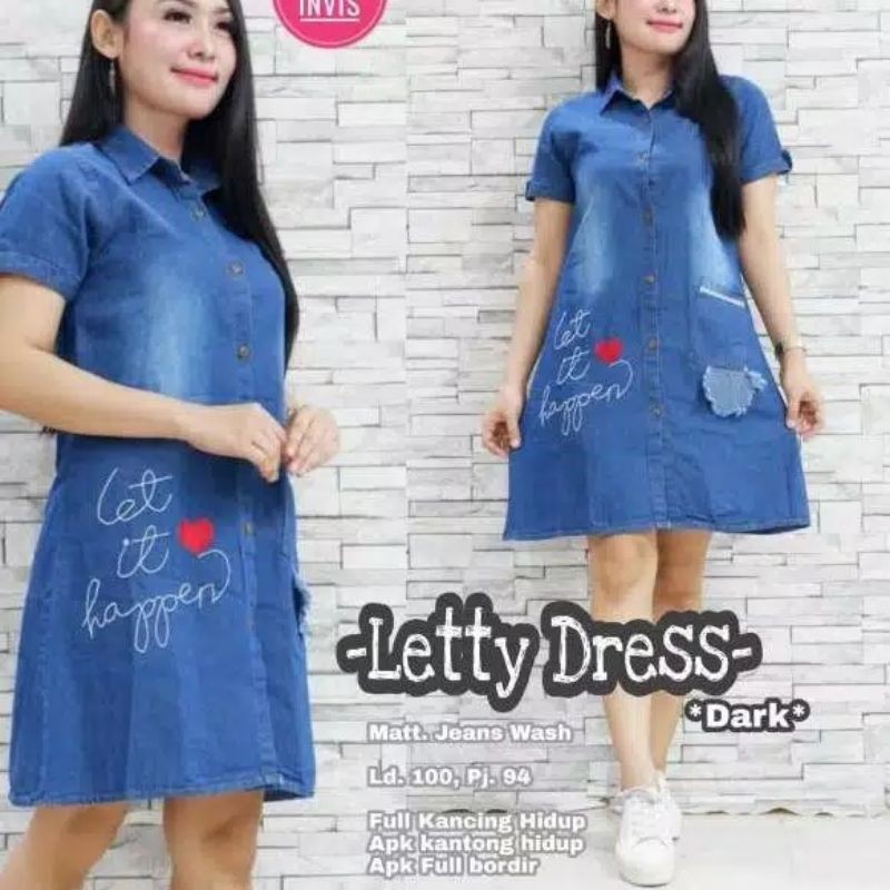 LETTY DRESS APLIKASI BORDIR CANTIK