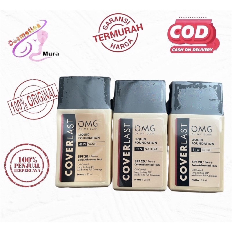 (ck,ax) OMG FOUNDATION LIQUID - OH MY GLAM COVERLAST LIQUID FOUNDATION