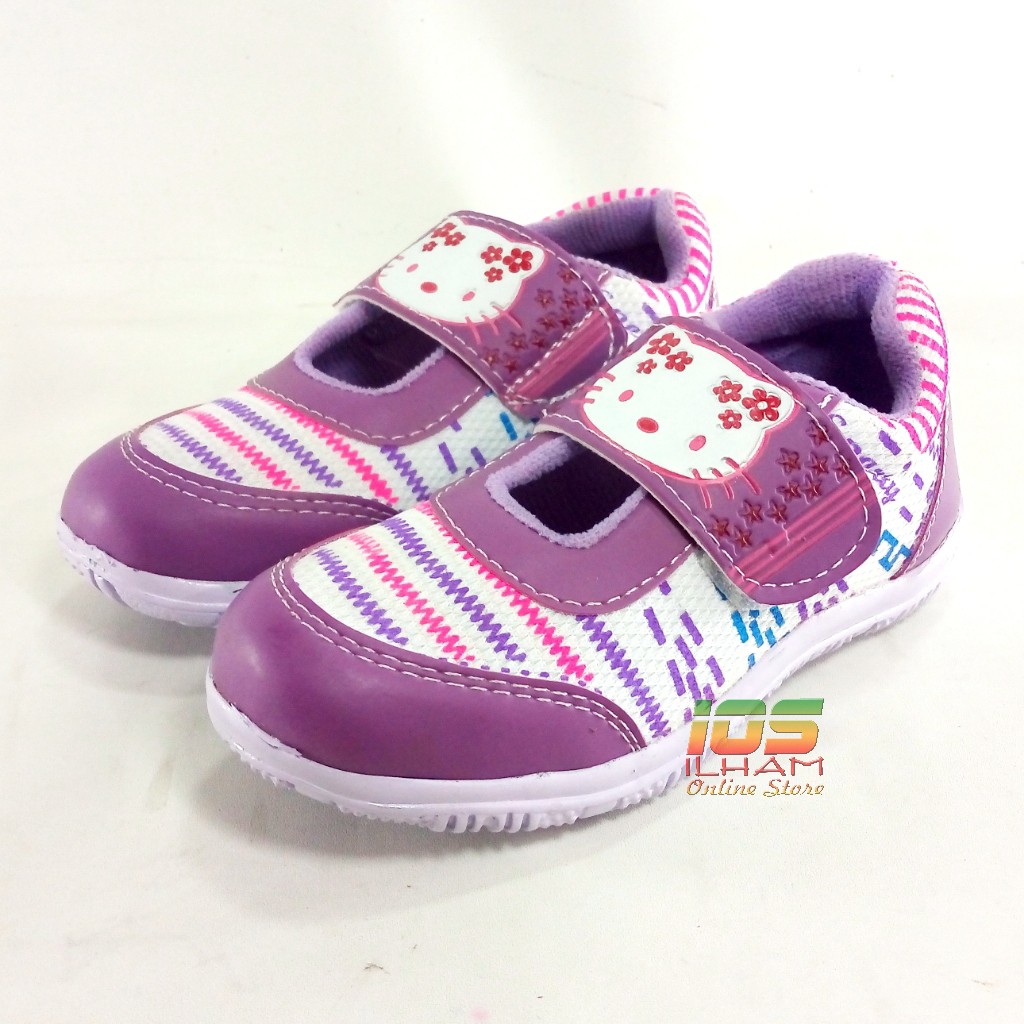 Sporty Hello Kitty LB/BR Sepatu Anak Perempuan Size 26-35 Hitam Ungu