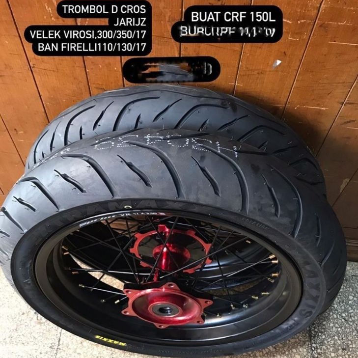Ban Supermoto CRF 150 L - Velg ROSSI Ban MAXXIS