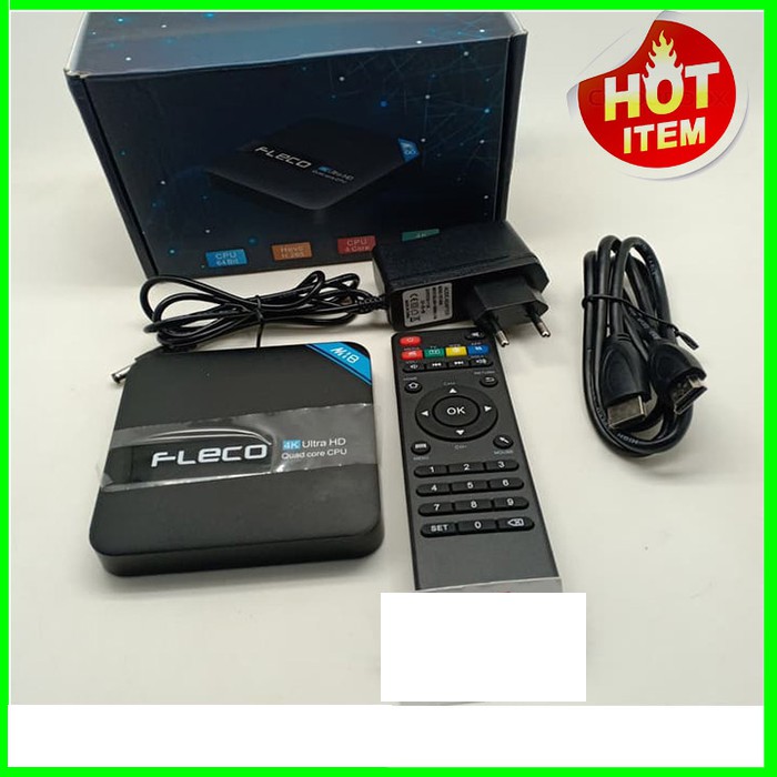 PROMO TERBARU STB TV Box Android Fleco 4K UHD Ram 2GB Rom 16GB