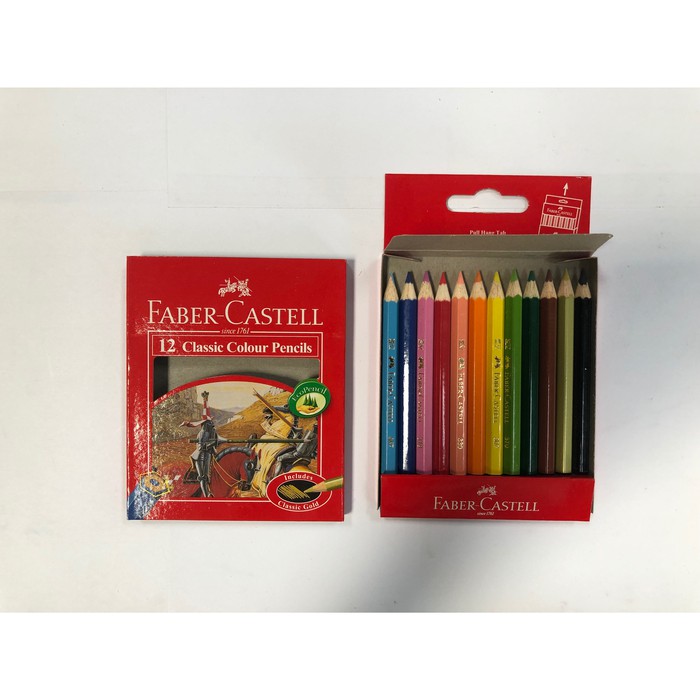 

Pensil Warna FABER CASTELL 12 warna Pendek