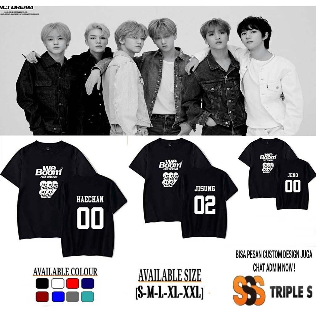 KAOS KPOP NCT DREAM 2019 WE BOOM NAMESET MEMBER JISUNG 02 RENJUN JAEMIN HAECHAN JENO 00 CHENLE 01