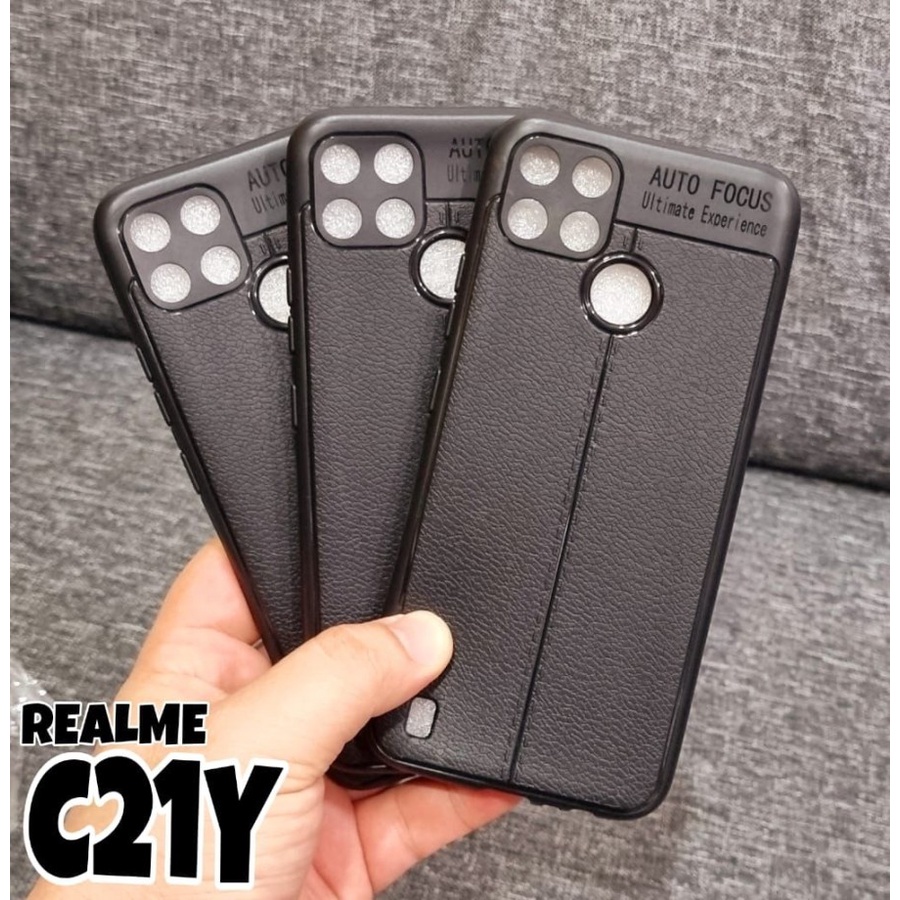 REALME C33 C11 2021 C21Y C25S CASE SOFTCASE AUTOFOKUS LEATHER KULIR JERUK SOFT SILIKON KARET HITAM A