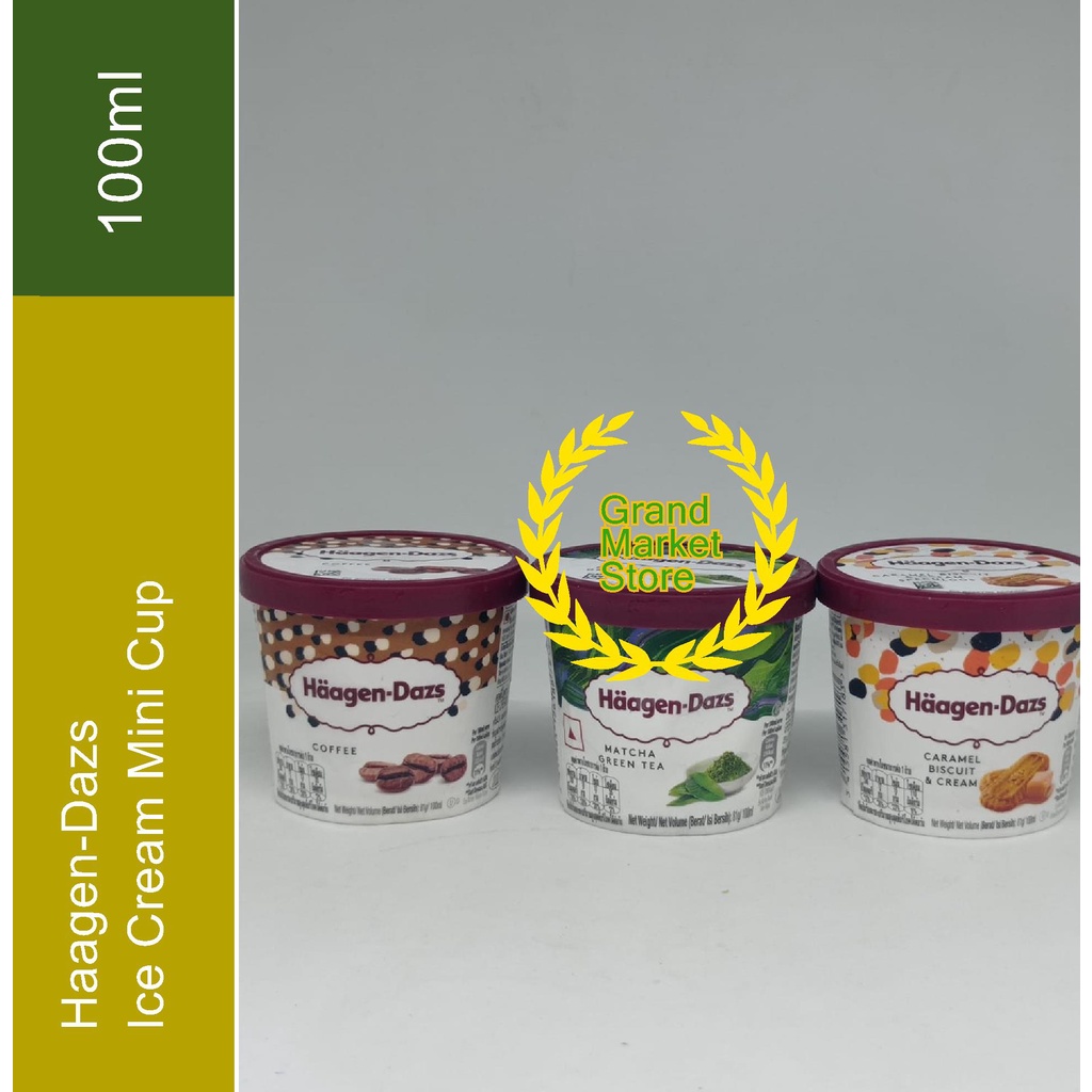 Ice Cream / es krim Haagen Dazs Cup 100ml /Haagen-Dazs Ice Cream Mini Cup 100ml (per pcs) /Es Krim H