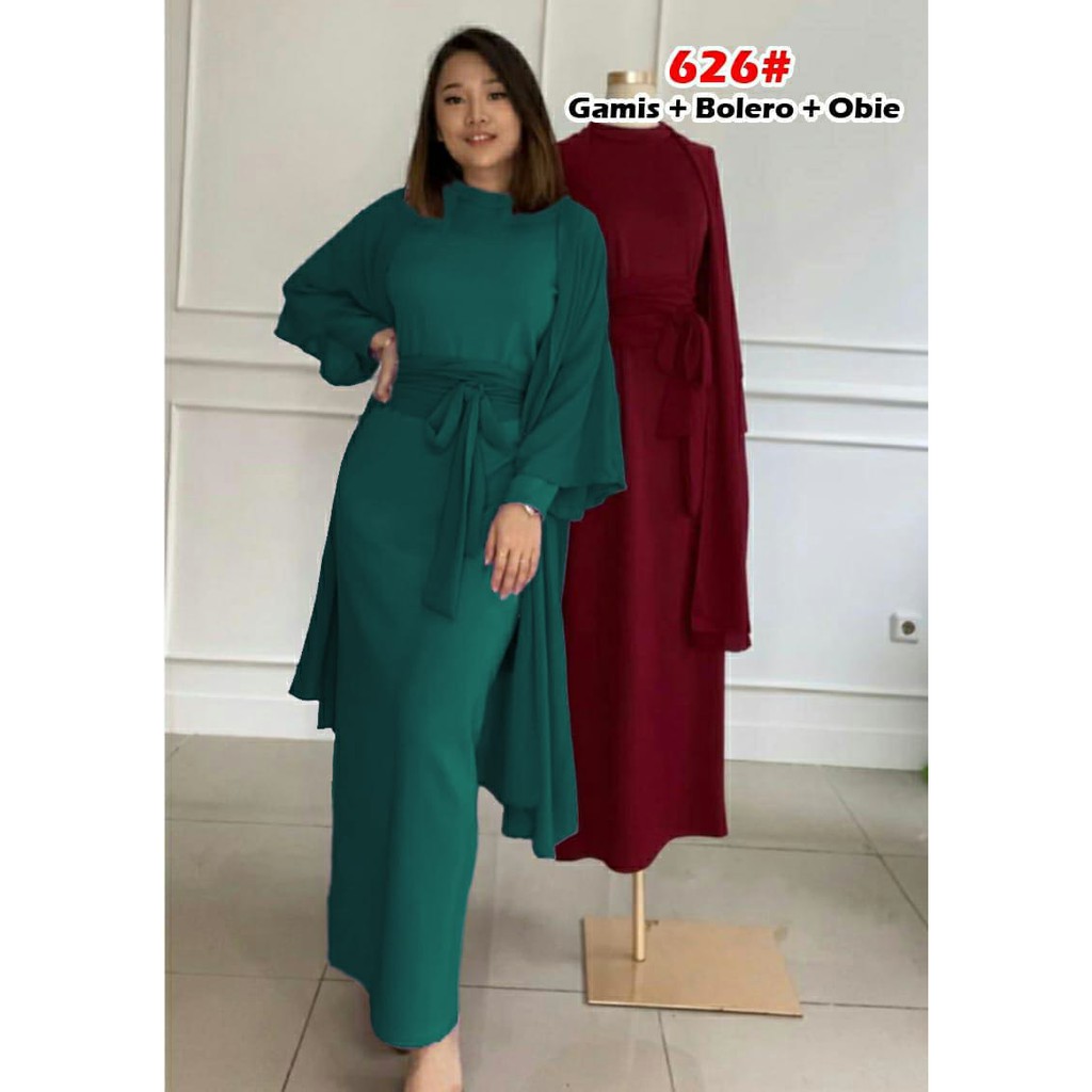 626#gamis+bolero+obie/dress muslim/dress bolero/fashion muslim wanita