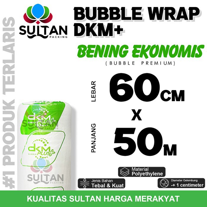 

Plastik Bubble Wrap 60cm x 50m BENING EKONOMIS DKM PLUS TERMURAH / ROLL
