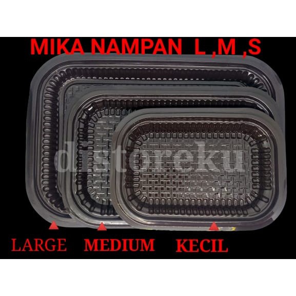 10PCS PLASTIK MIKA NAMPAN SEDANG MIKA TAMPAH TRAY UK M SUSUN ROTI KUE