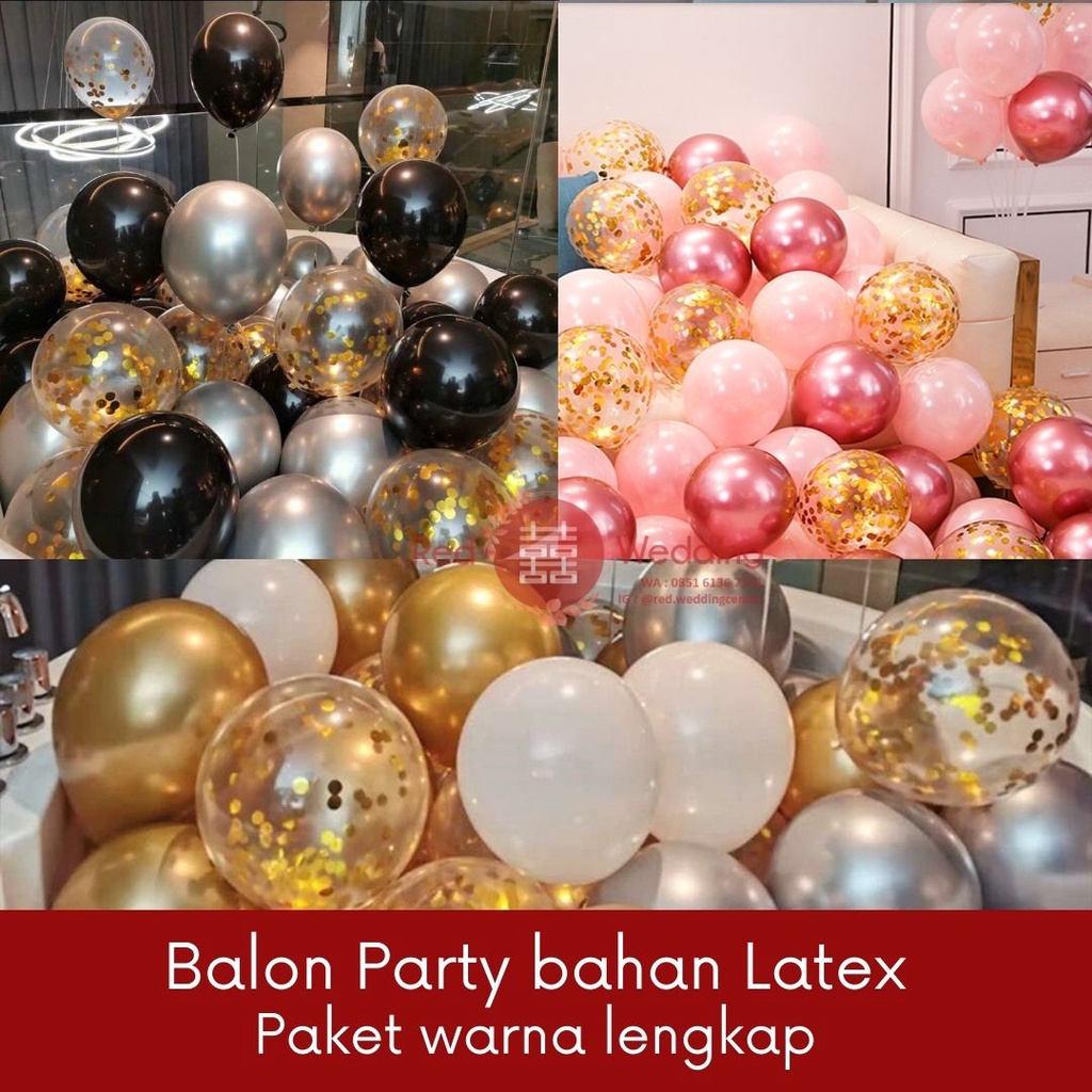 [MIXED] Balon Pesta Party bahan latex dekorasi acara Birthday / Wedding / Proposal / Anniversary / Baby Shower / Bridal Shower