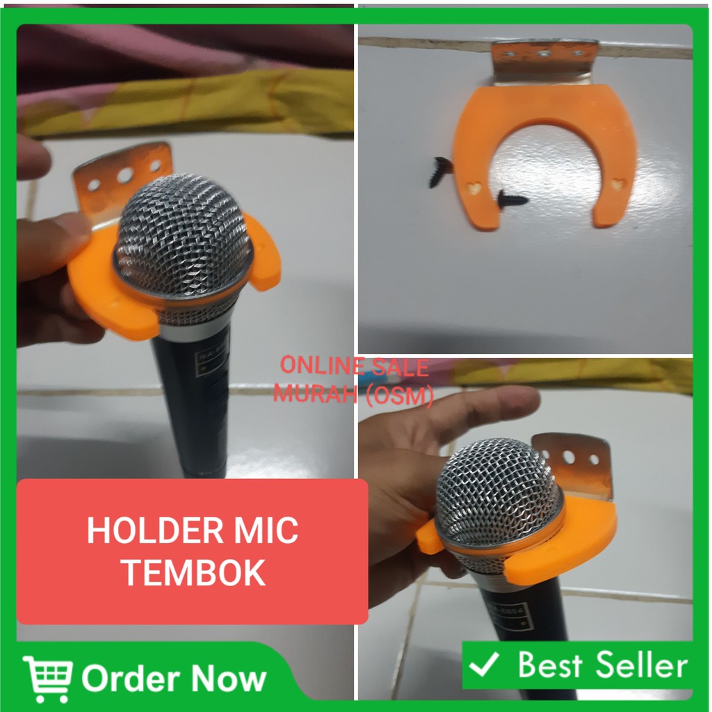 ORIGINAL Holder mic tembok dinding mik microphone pegangan gantungan mikrophone pegangan stand tripod jepit LTS  Bahan besi dan karet  Bisa segala mic  Harga tertera adalah satuan Warna hitam dan orange Kosong salah satu kami langsung random warna