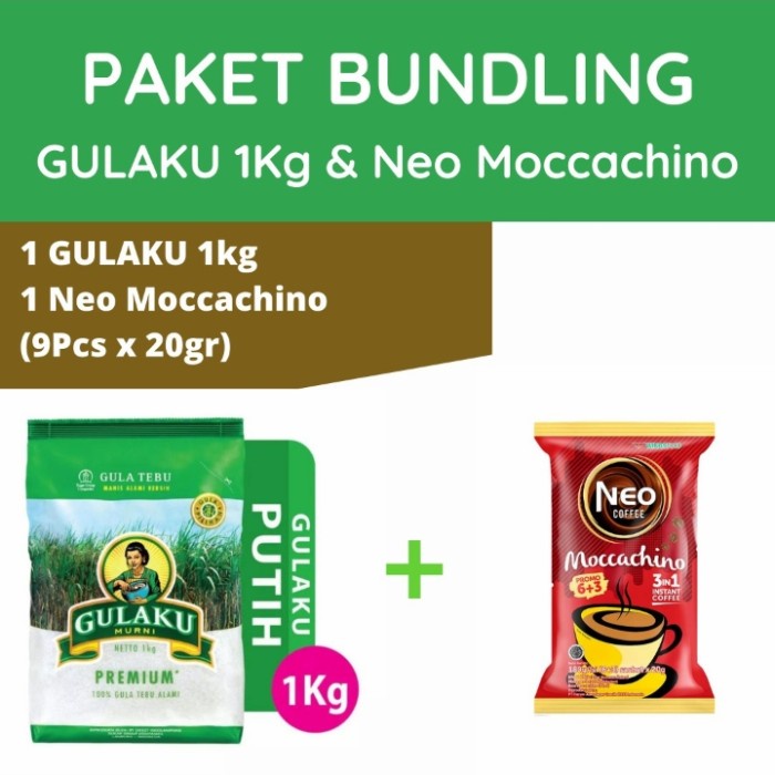 

paket bundling gulaku 1 kg + neo mocachino