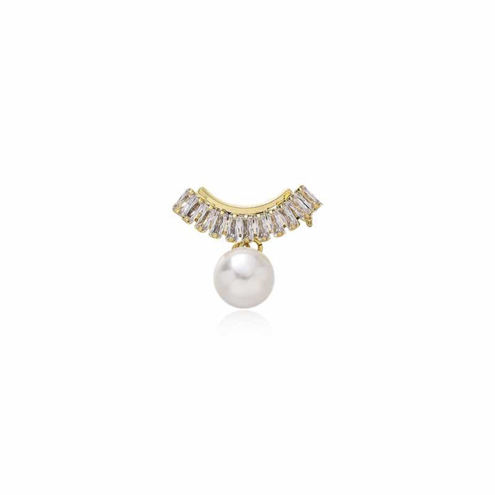 【COD Tangding】Bros Pin Mutiara Zircon Untuk Aksesoris Wanita