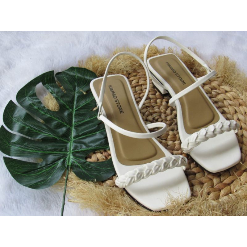 SANDAL WEDGES WANITA HAK TAHU BUNGKUS 3 CM TALI KEPANG AL-57