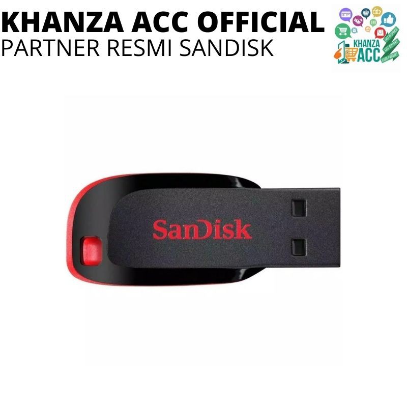 KHANZAACC Flashdisk SanDisk Cruzer Blade 32GB CZ50 USB Flash Drive