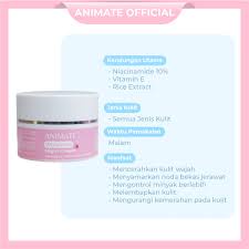 Animate Paket Instant Whitening Series 5in1 / Cream Pemutih Wajah / Skincare Wajah