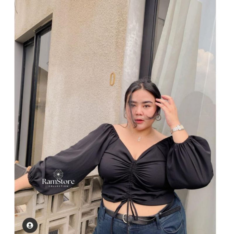 Blouse Korea/Nanda Blouse Korea Style/Crop Top/Sabrina Jumbo
