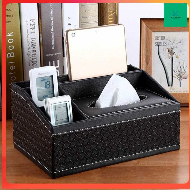 TD-DA ACRDDK Kotak Tisu Kulit Multifungsi Tissue Box Organizer - 34014