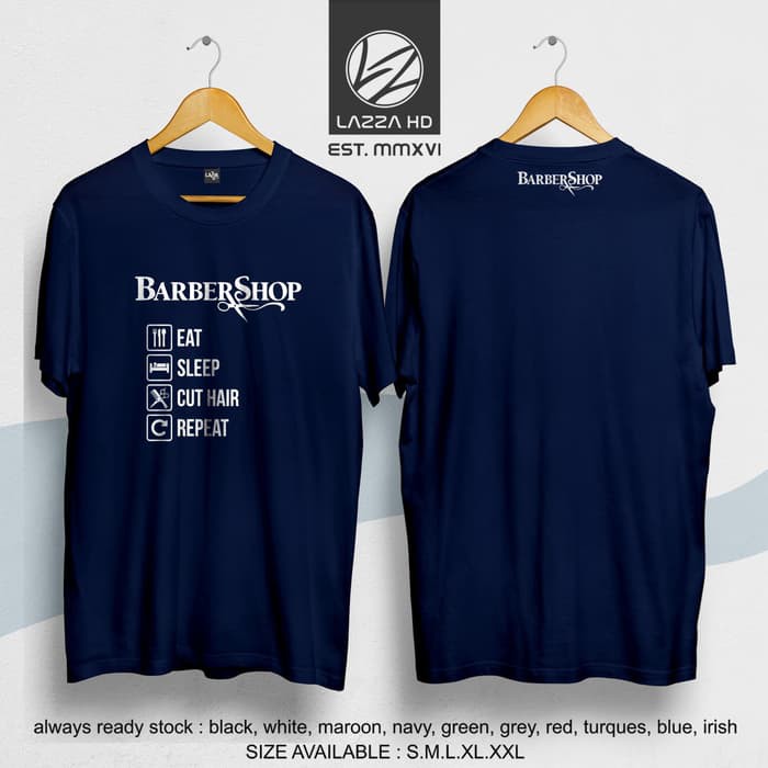 Kaos / Baju / Tshirt Barber Shop Barbershop keren Kualitas Distro