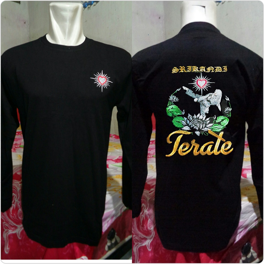 KAOS SRIKANDI PSHT BORDIR-KAOS PSHT PANJANG -KAOS PSHT LENGAN PANJANG-KAOS TERATE LENGAN PANJANG