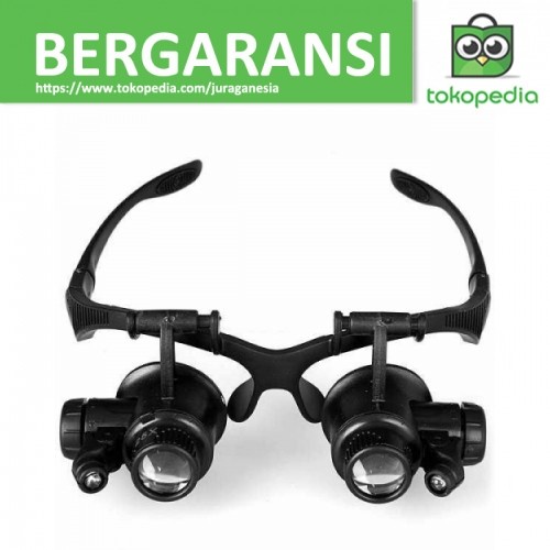 

Kacamata Pembesar 25x Magnifier dengan 2 LED - Hitam