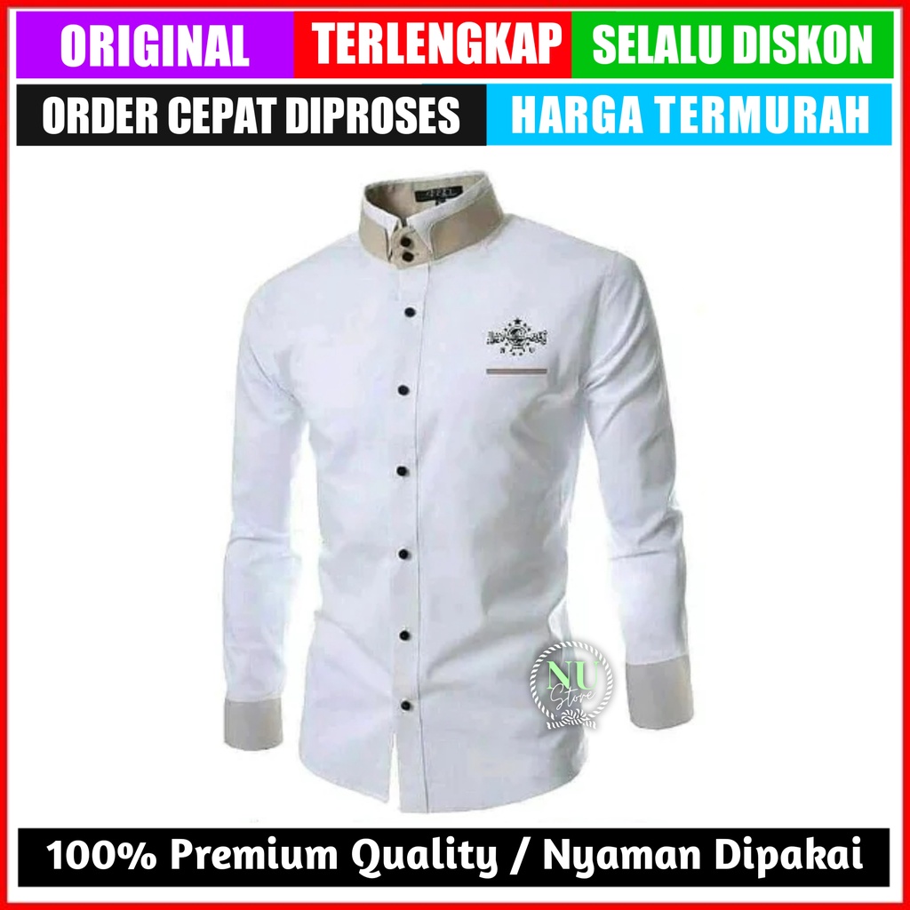 Hem NU / Kemeja Koko NU Kemko NU Double Kerah Best Seller Berkualitas