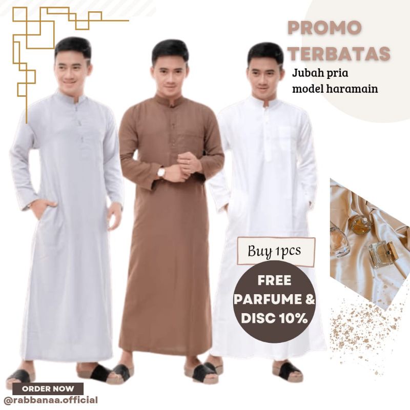 TERBARU Jubah Pria Gamis Pria Jubah Pria Dewasa Hitam Polos
