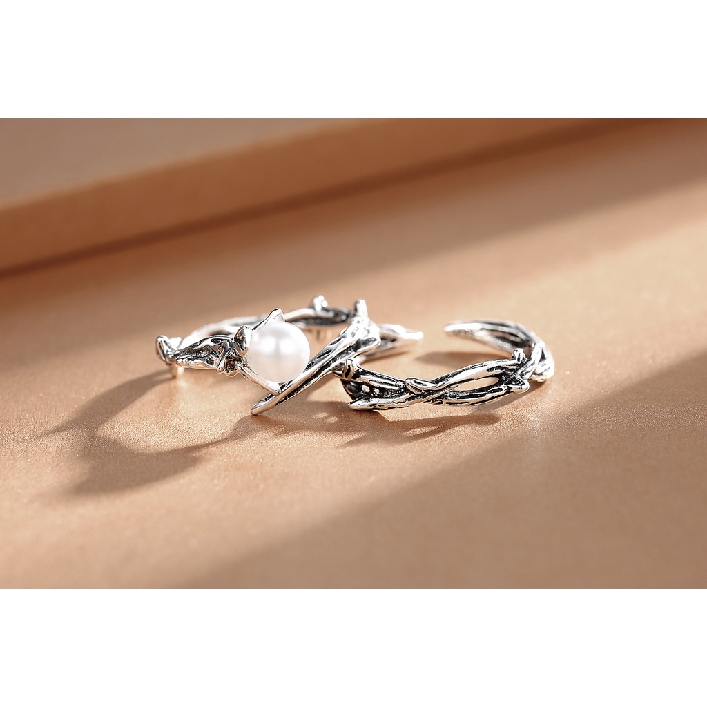 925 Perak untuk wanita/pasangan yang dapat disesuaikan Perhiasan Fashion Retro