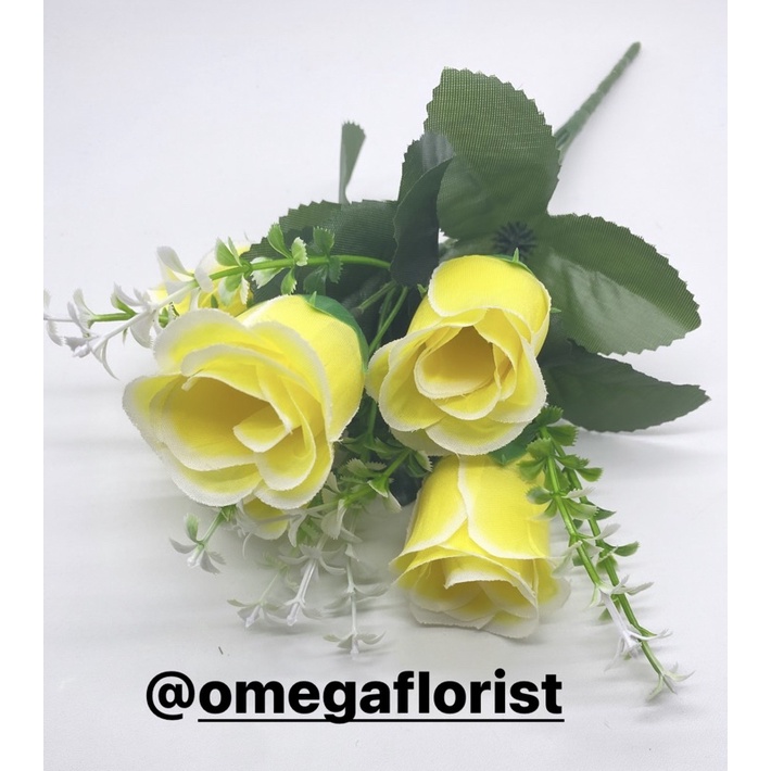 Kuncup OF Artificial Bunga Artificial/Bunga Plastik/Bunga Dekorasi/Dekorasi Pernikahan/Pernikahan-Kuning