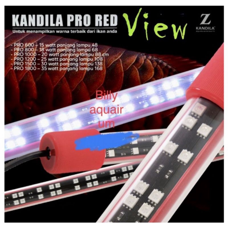 LAMPU LED VIEW KANDILA PRO RED AQUARIUM IKAN AROWANA / ARWANA / KOKI / DISCUS