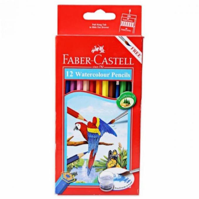 

(PERALATAN MENGGAMBAR) PENSIL WARNA FABER CASTELL 12 PANJANG WATER COLOUR ORIGINAL SALE
