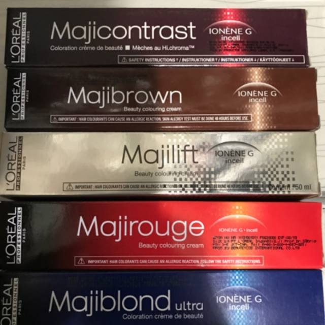 LOREAL MAJIBROWN 5.15 LIGHT ASH MAHOGANY BROWN/PEWARNA RAMBUT+OXIDANT