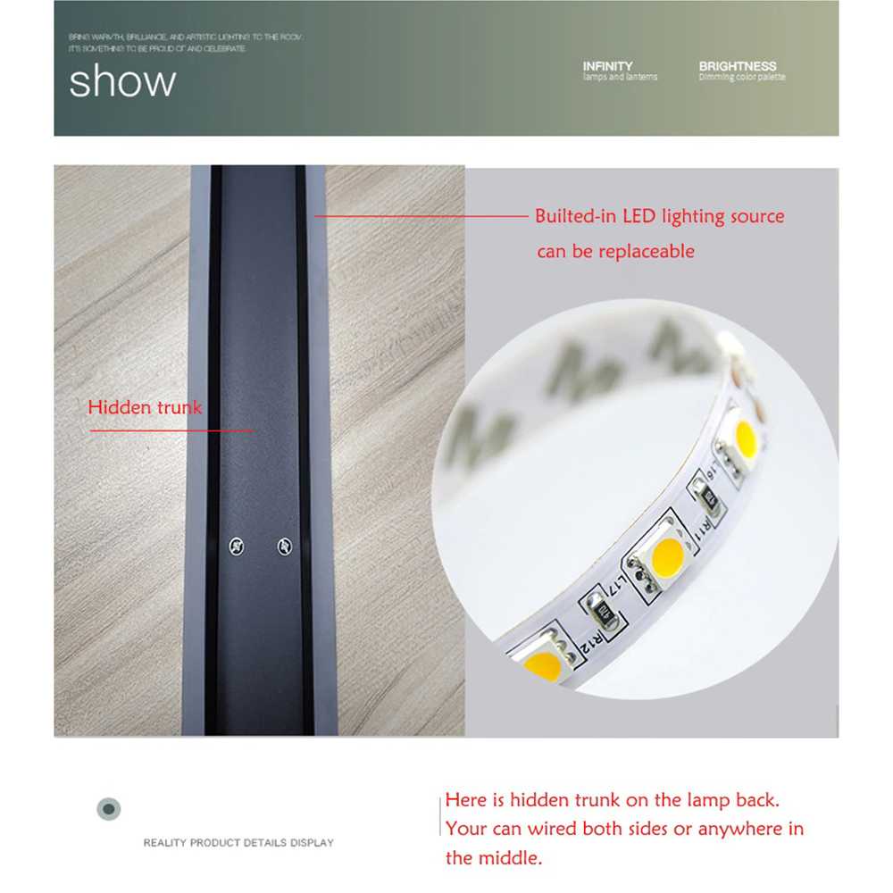 Lampu Outdoor LED Wall Lamp 18W 30 cm Warm White - IIS2220 - Black