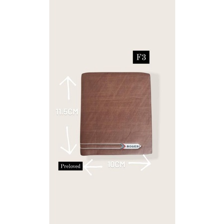 PRELOVED DOMPET LIPAT PRIA WANITA UNISEX COKLAT KULIT