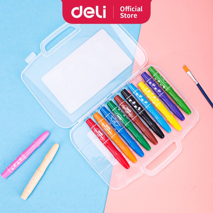 

(BISA COD) Deli EC20504 Krayon-Color Kids Jumbo Smooth 12C