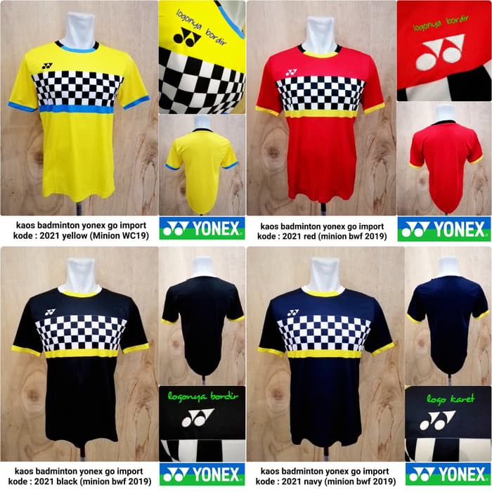 Baju badminton Yonex 2021 kaos badminton yonex gradeori import murah